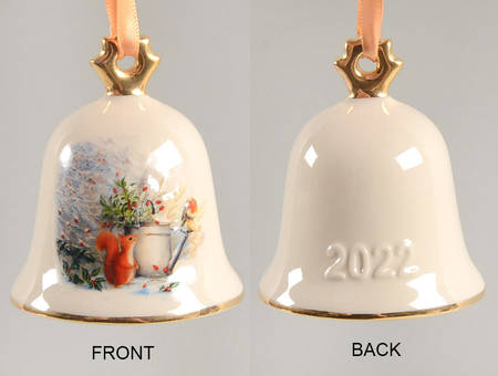 Annual Christmas Bell Squirrel And Bird - No Box