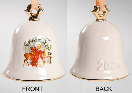 Annual Christmas Bell Girl With Deer - Boxed