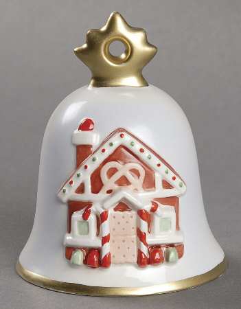 Annual Christmas Bell Gingerbread House - No Box