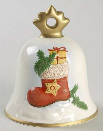 Annual Christmas Bell Stocking With Present - No Box