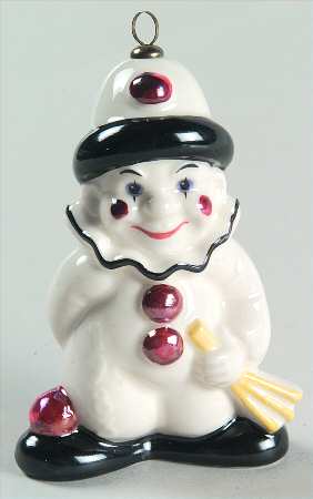 Annual Christmas Ornament-Porcelain Clown-Color - No Box