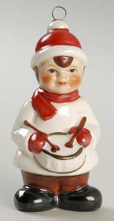 Annual Christmas Ornament-Porcelain Drummer Boy-Color - No Box