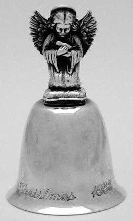 Gorham Christmas Bell Angel Holding Bird - Boxed
