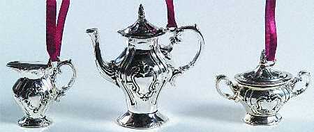 Gorham Ornaments Chantilly-Set Of 3 Ornaments - Boxed