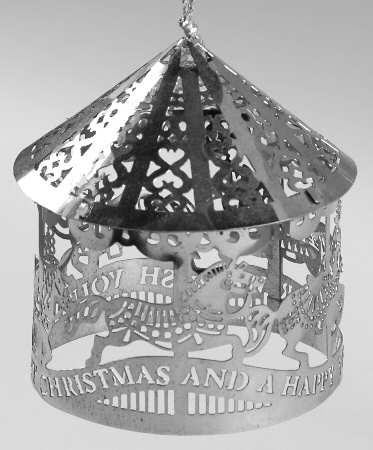 Pierced Christmas Ornament Carousel - Boxed