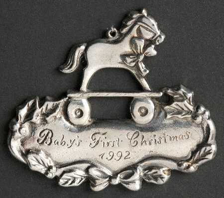 Babys 1st Christmas-Silverplate Rocking Horse-Silverplate - No Box