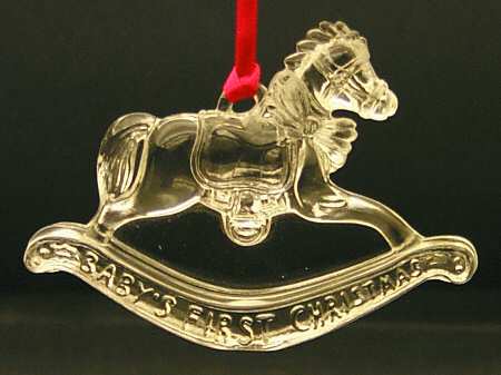 Baby's First Christmas Ornament by Gorham Crystal