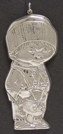 Frank Lewis Sterling Ornament Drummer Boy - Boxed