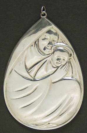 Frank Lewis Sterling Ornament Mother With Child - No Box