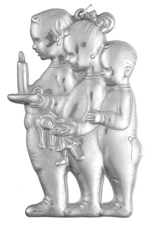 Unlimited Series-Ornament Waiting For Christmas-Three Children - No Box