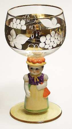 Goebel Figurine Stem Glassware Bavarian Woman - No Box
