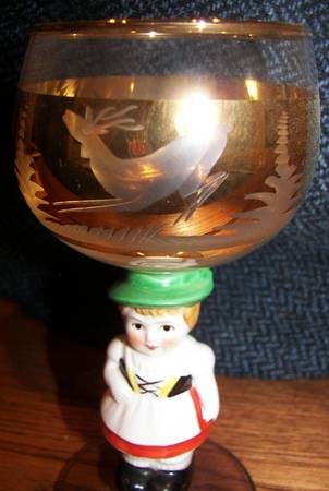 Goebel Figurine Stem Glassware Bavarian Women - No Box