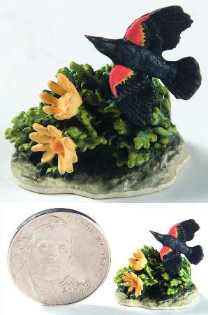 Wildlife Miniature Red Winged Blackbird - No Box