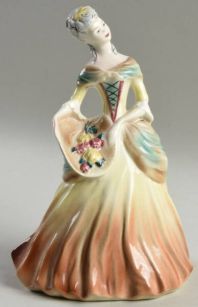 Goldscheider Figurines Woman With Basket Of Flowers - No Box