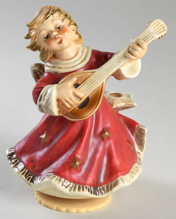 Christmas Figurines & Giftware Musical Angel W/ Mandolin - Boxed