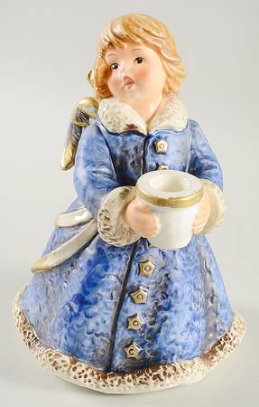 Christmas Figurines & Giftware Baroque Angel-Blue - No Box