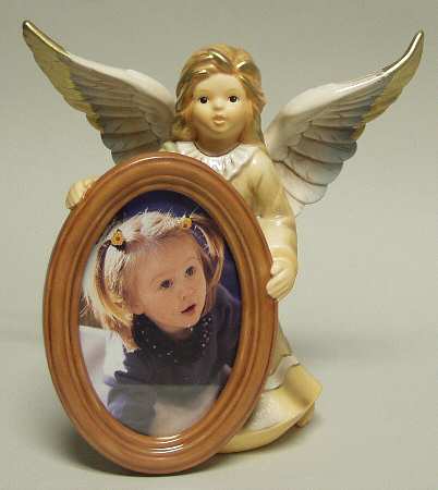 Christmas Figurines & Giftware Guardian Angel W/  Frame - No Box