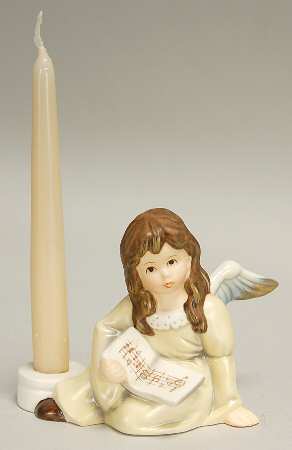Christmas Figurines & Giftware Angel With Book Candleholder - Boxed