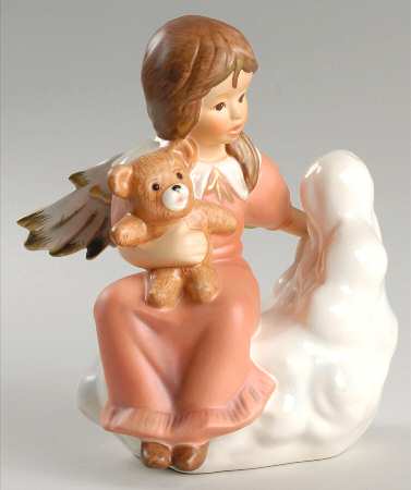 Christmas Figurines & Giftware Angel With Teddy On Cloud - No Box