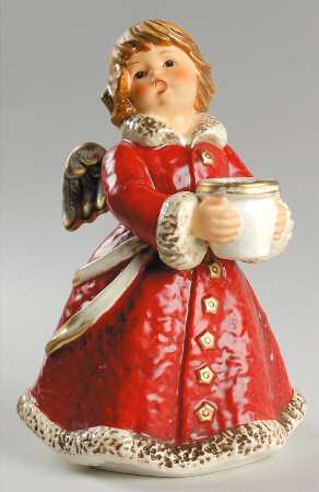 Christmas Figurines & Giftware Baroque Angel Red - No Box