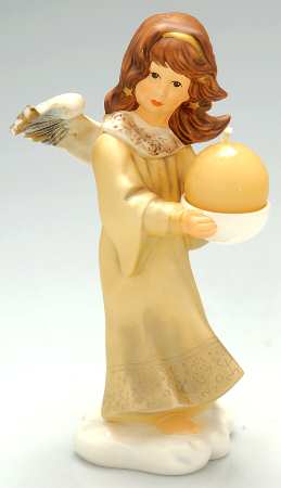 Christmas Figurines & Giftware Angel Candleholder-Champagne - Boxed
