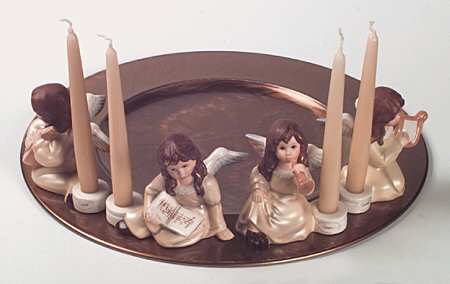 Christmas Figurines & Giftware Set 4 Angels-Champagne - Boxed