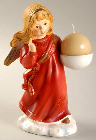 Christmas Figurines & Giftware Angel Holding Candle - With Box