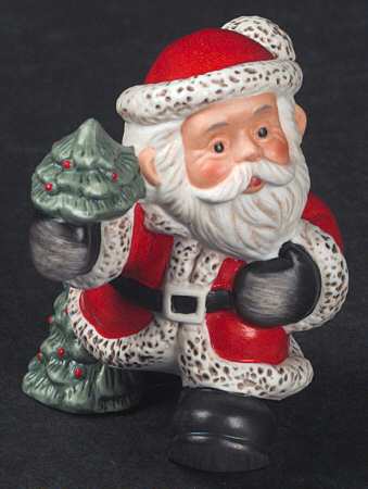 Christmas Figurines & Giftware Santa With Tree-Set Of 2 - Boxed
