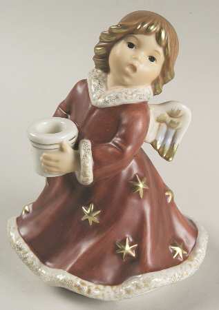 Christmas Figurines & Giftware Angel Candleholder-Bordeaux - No Box