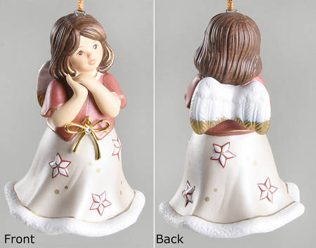 Angel Christmas Bell Angel With Bow - No Box