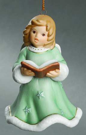 Angel Christmas Bell Angel With Book - Boxed