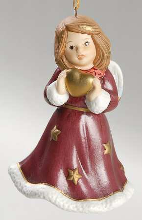 Angel Christmas Bell Angel With Heart - Boxed