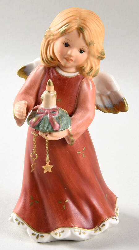 Annual Angel Figurine Angel With Candle - No Box