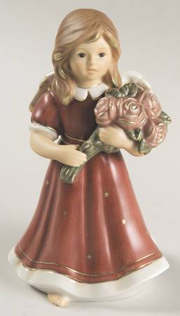 Annual Angel Figurine A Rose Is Blooming - Boxed
