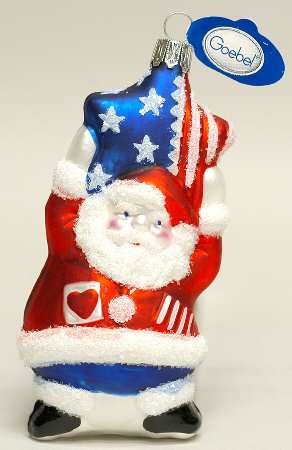 Goebel Christmas Ornament Santa's Pride-Blown Glass - Boxed