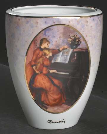 Artis Orbis-Renoir Girls At The Piano-Vase - Boxed