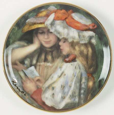 Artis Orbis-Renoir Two Girls Reading-Mini Plate - No Box