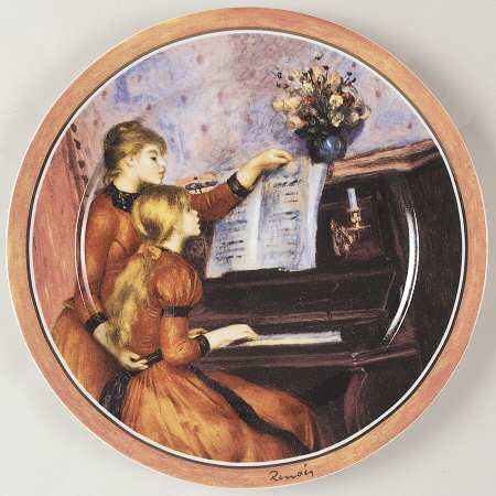 Artis Orbis-Renoir Girls At The Piano-Plate - Boxed