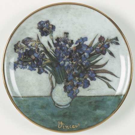 Artis Orbis-Van Gogh Vase With Iris-Mini Plate - Boxed