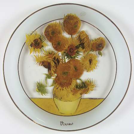 Artis Orbis-Van Gogh Sunflowers Glass Plate - No Box