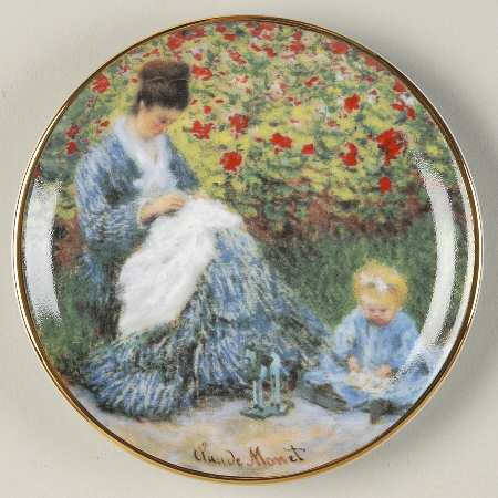 Artis Orbis-Monet Camille Monet With Child Mini Plate - Boxed