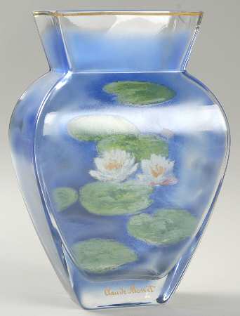 Artis Orbis-Monet Evening Flowers Glass Vase - Boxed