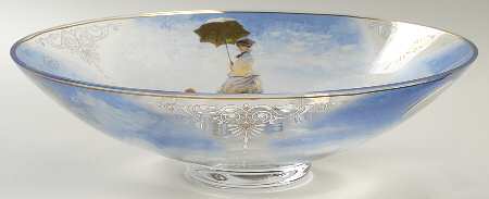 Artis Orbis-Monet Madame Monet/Woman-Umbrella Glass Bowl - No Box