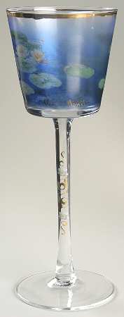 Artis Orbis-Monet Evening Flowers Glass Candleholder - No Box