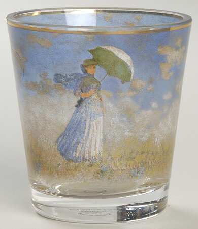 Artis Orbis-Monet Woman With Umbrella Glass Tealight - No Box