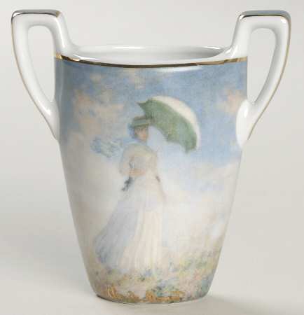 Artis Orbis-Monet Woman With Umbrella Mini Vase - No Box