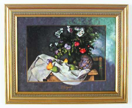 Artis Orbis-Cezanne Still Life W/Fruit&Flwrs-Lg Picture - No Box