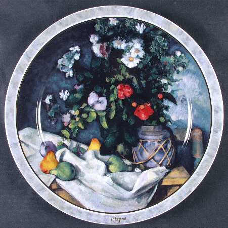 Artis Orbis-Cezanne Still Life W/ Fruit&Flwrs-Plate - No Box