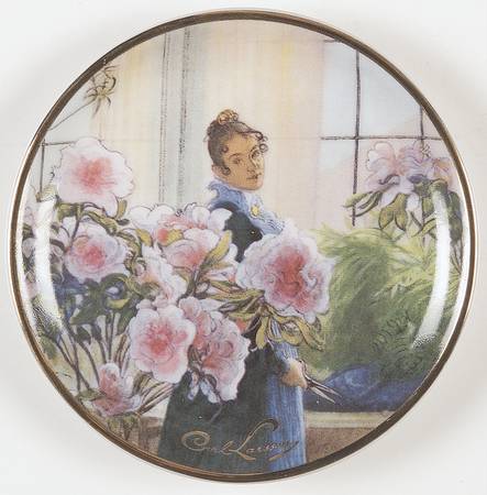 Artis Orbis-Larsson Karin With Azaleas-Mini Plate - No Box