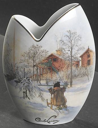 Artis Orbis-Larsson Brita With Sled-Tulip Vase - Boxed